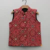 Discount Ajrakh Printed Front Open Red Jacket BOY Indian Ethnic Wear | Ethnic Jackets