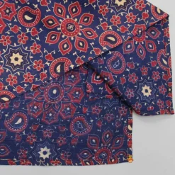 Sale Ajrakh Printed Patch Pocket Detail Kurta BOY Twinning Sets | Indian Ethnic Wear