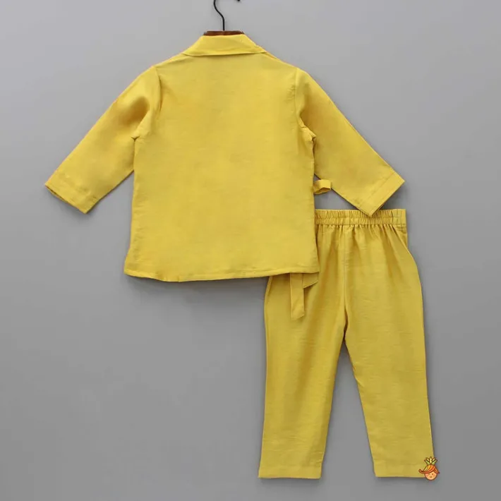 New Animal Embroidered Front Overlap Shirt With Tie-Ups And Pant Dresses & Sets | Sets