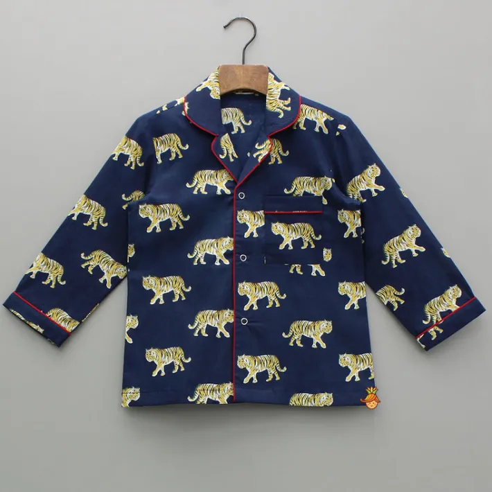 Sale Animal Printed Blue Cotton Sleepwear BOY Sleep Wear | Sleepwear