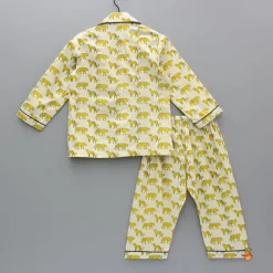 Sale Animal Printed Off White Cotton Sleepwear BOY Sleep Wear | Sleepwear