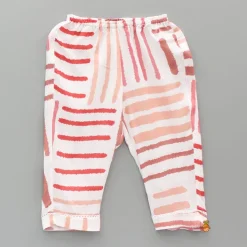 Clearance Animal Printed Peach Bamboo Fabric Top And Pyjama Sleepwear