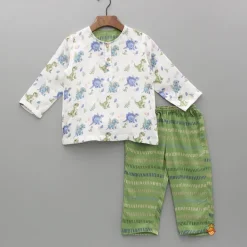 Best Animal-Printed Bamboo Fabric Top And Pyjama BOY Sleep Wear | Sleepwear