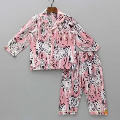 Online Animal-Printed Notched Collar Sleepwear BOY Sleep Wear | Sleepwear