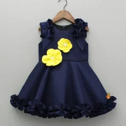 New Artificial Flowers Embellished Ruffle Detailed Dress Dresses & Sets | Dresses