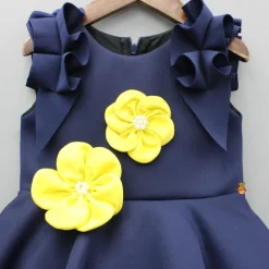 New Artificial Flowers Embellished Ruffle Detailed Dress Dresses & Sets | Dresses