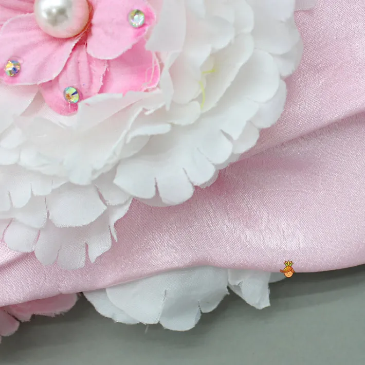 New Artificial Flowers Embellished Halter Neck Top And Multicoloured Skirt Dresses & Sets | Sets