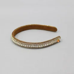 Clearance Artificial Stone And Cut Dana Embroidered Hairband Hair Accessories | Hair Bands