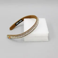 Clearance Artificial Stone And Cut Dana Embroidered Hairband Hair Accessories | Hair Bands