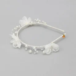 Discount Artificial Stone And Flower Embellished Hairband Hair Accessories | Hair Bands