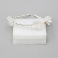 Discount Artificial Stone And Flower Embellished Hairband Hair Accessories | Hair Bands