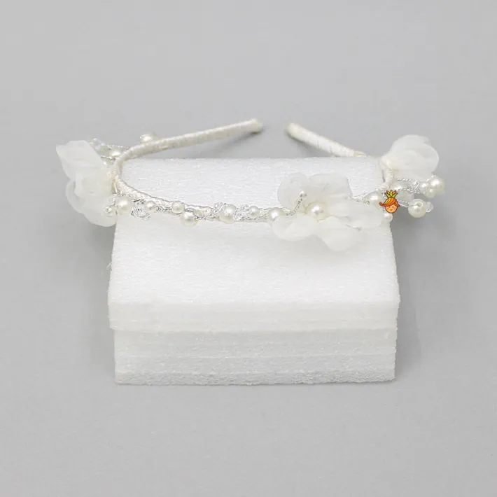 Discount Artificial Stone And Flower Embellished Hairband Hair Accessories | Hair Bands