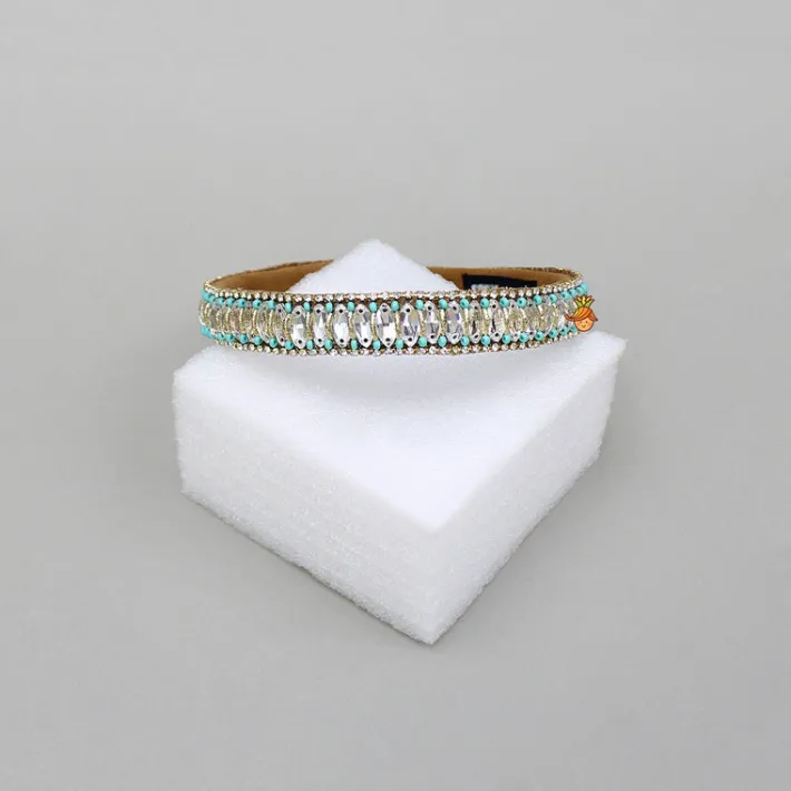 Clearance Artificial Stones And Beads Embellished Hairband Hair Accessories | Hair Bands