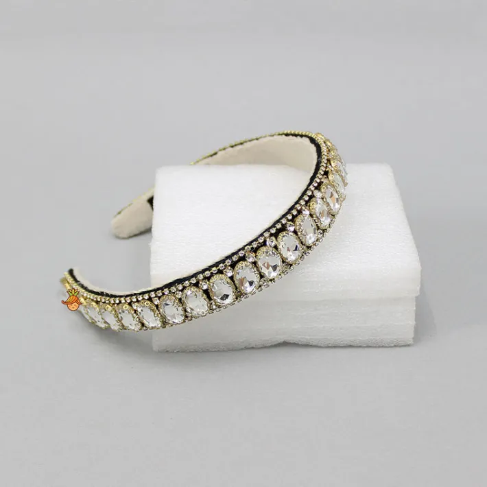 Outlet Artificial Stones Embellished Brown Hairband Hair Accessories | Hair Bands