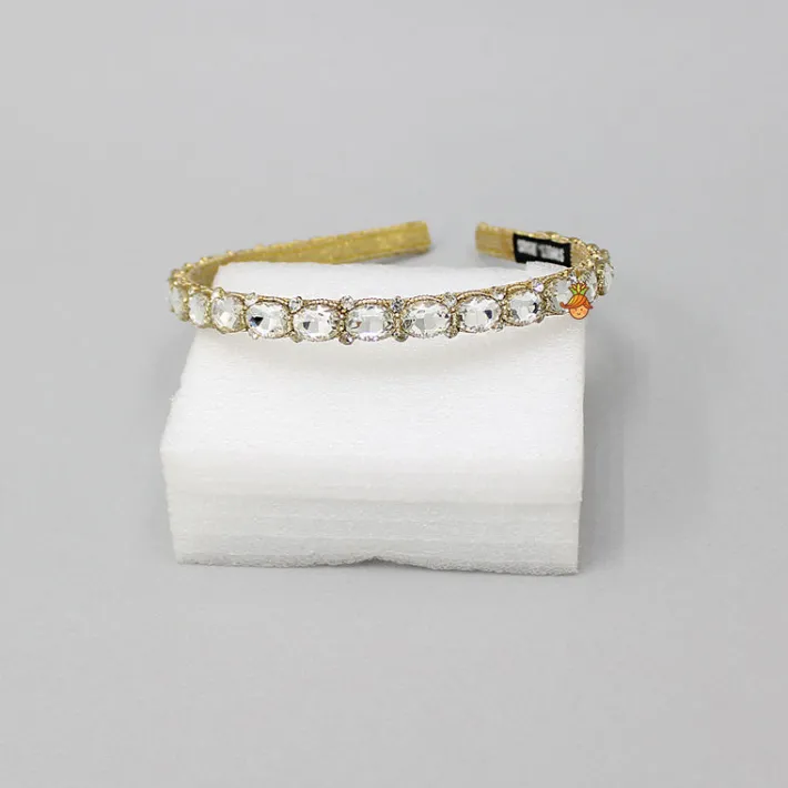 New Artificial White Stones Embroidered Hairband Hair Accessories | Hair Bands