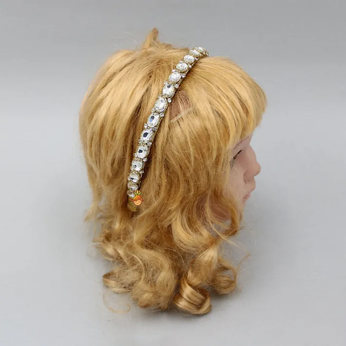 New Artificial White Stones Embroidered Hairband Hair Accessories | Hair Bands