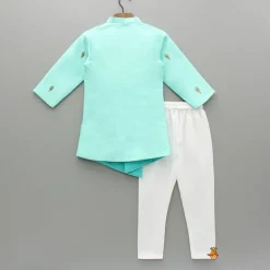 Clearance Asymmetric And Embroidered Kurta With Churidar BOY Indian Ethnic Wear | Ethnic Sets