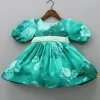 Clearance Balloon Sleeves Floral Printed Green Dress Dresses & Sets | Dresses