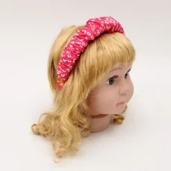 Sale Bandhani Printed Fuchsia Pink Pleated Hair Band Hair Accessories | Hair Bands