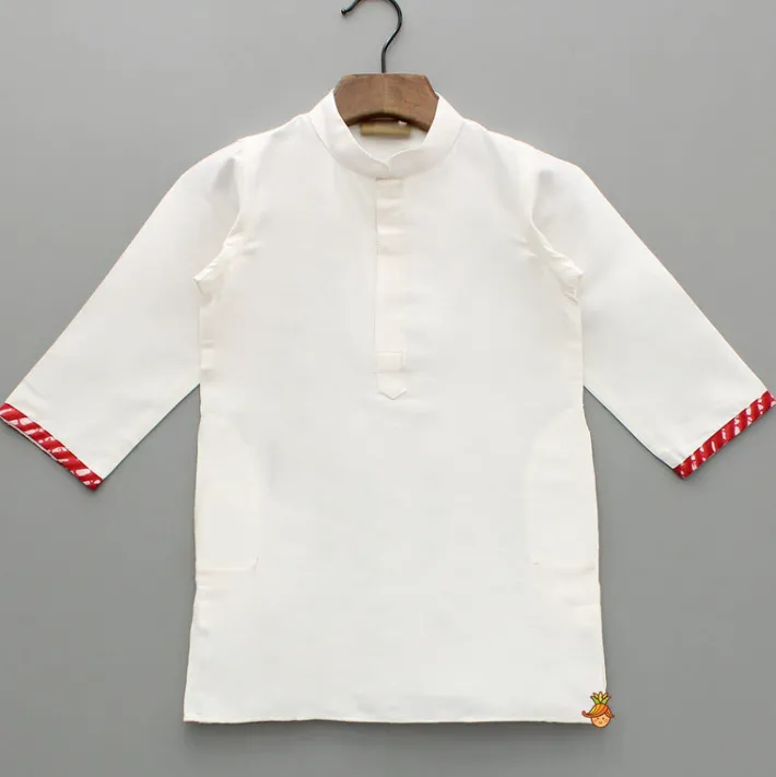 Fashion Bandhani Printed Kurta With Red Jacket And Leheriya Dhoti BOY Indian Ethnic Wear | Ethnic Sets