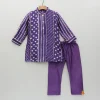 Clearance Bandhani Printed Purple Kurta And Pyjama BOY Indian Ethnic Wear | Ethnic Sets
