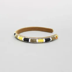 Fashion Bead And Studded Embroidered Hairband Hair Accessories | Hair Bands