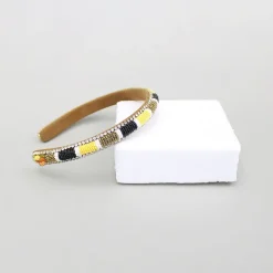 Fashion Bead And Studded Embroidered Hairband Hair Accessories | Hair Bands