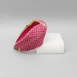 Sale Beaded Checks Embroidered Biege Hair Band Hair Accessories | Hair Bands