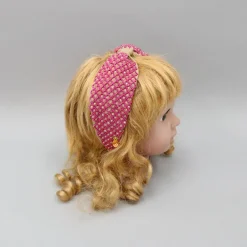 Sale Beaded Checks Embroidered Biege Hair Band Hair Accessories | Hair Bands