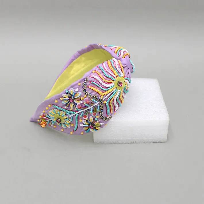 Outlet Beaded Hand Embroidery Hairband Hair Accessories | Hair Bands