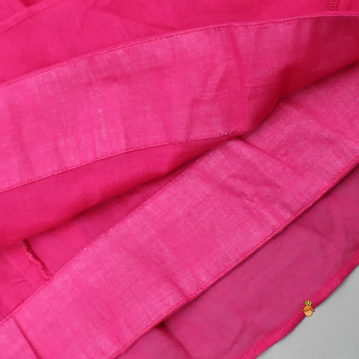 Best Beads Adorned Pink Kurti And Pant With Dupatta Ethnic Wear | Churidars & Salwars