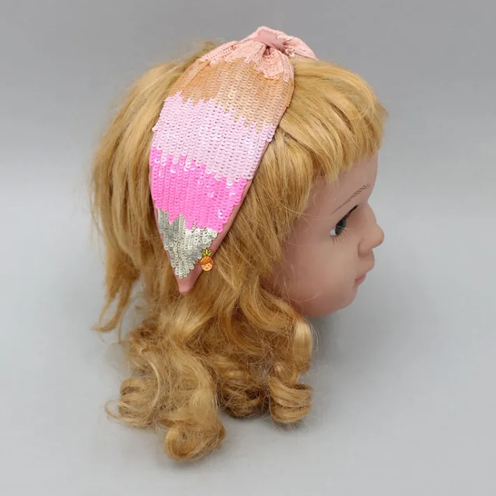New Beautiful Colour Block Sequined Hair Band Hair Accessories | Hair Bands