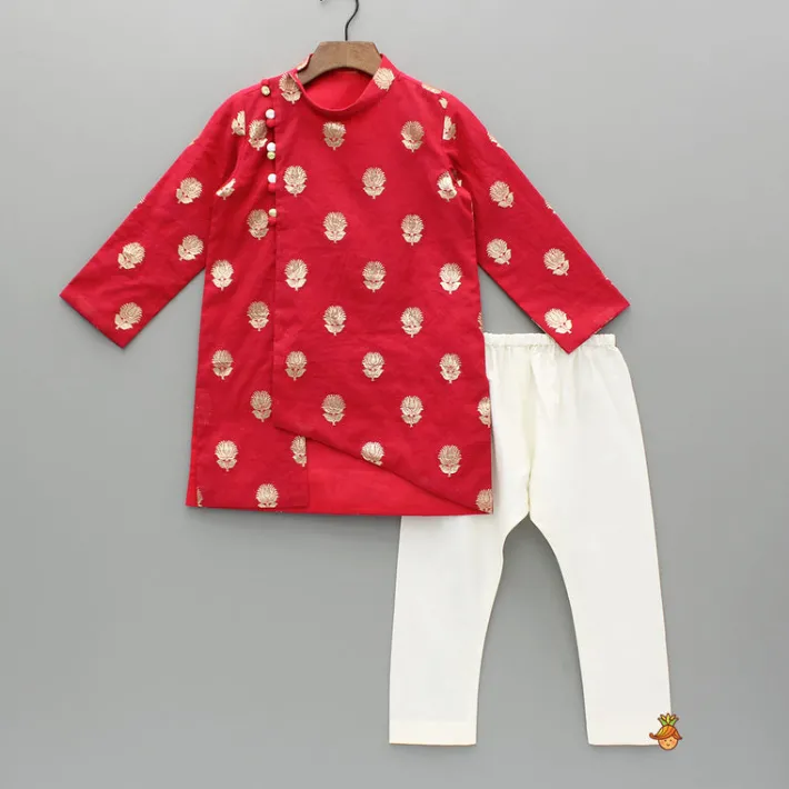 Online Beautiful Embroidered Ethnic Red Kurta With Pyjama BOY Indian Ethnic Wear | Ethnic Sets