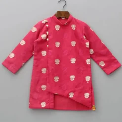 Fashion Beautiful Embroidered Ethnic Pink Kurta With Pyjama BOY Indian Ethnic Wear | Ethnic Sets