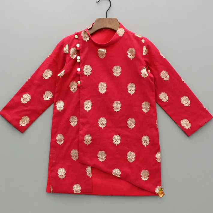 Online Beautiful Embroidered Ethnic Red Kurta With Pyjama BOY Indian Ethnic Wear | Ethnic Sets