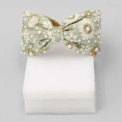 Online Beautiful Embroidered Green Hair Band Hair Accessories | Hair Bands