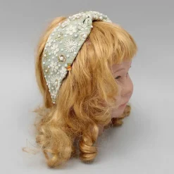 Online Beautiful Embroidered Green Hair Band Hair Accessories | Hair Bands