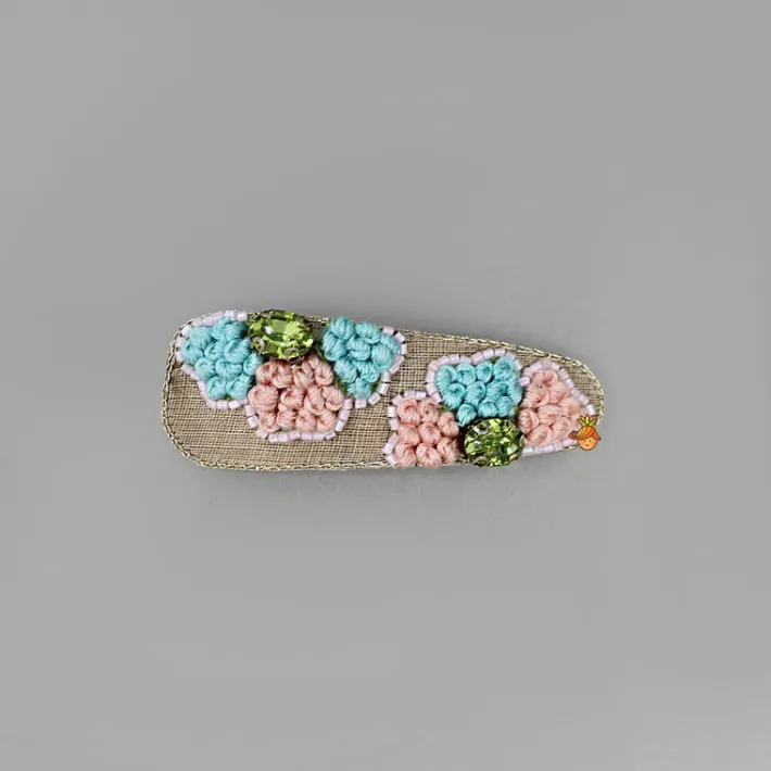 Best Beautiful Embroidered Hair Clips - Set Of 2 Hair Accessories | Hair Clips