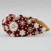 Clearance Beautiful Embroidered Red Hair Band Hair Accessories | Hair Bands