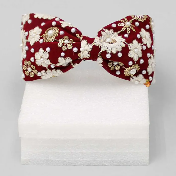 Clearance Beautiful Embroidered Red Hair Band Hair Accessories | Hair Bands
