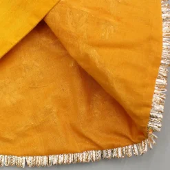 Online Beautiful Halter Neck Embroidered Mustard Top And Lehenga With Net Dupatta Ethnic Wear | Lehengas & Ghagras