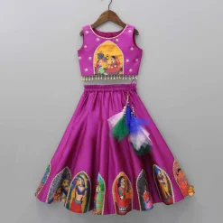 Discount Beautiful Traditional Applique Work Magenta Top And Lehenga Ethnic Wear | Lehengas & Ghagras