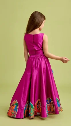 Discount Beautiful Traditional Applique Work Magenta Top And Lehenga Ethnic Wear | Lehengas & Ghagras