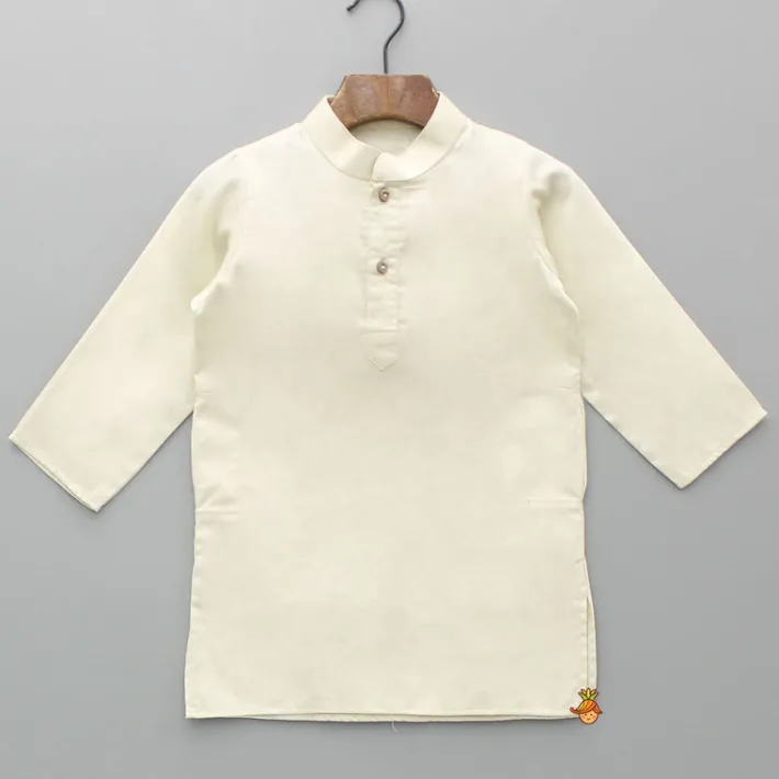 Outlet Beige Kurta With Multicolour Embroidered Jacket And Pyjama BOY Indian Ethnic Wear | Ethnic Sets