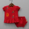 Best Bird Embroidered Red Top And Bloomer Baby Essentials | Infant Clothing
