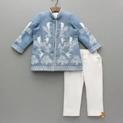 New Bird Embroidered Sherwani And Pant BOY Indian Ethnic Wear | Sherwani Sets