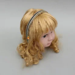 Fashion Black And White Artificial Stones Embellished Hairband Hair Accessories | Hair Bands