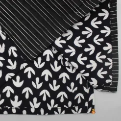 Fashion Black And White Thread Detailed Kurta With Pyjama BOY Twinning Sets | Indian Ethnic Wear