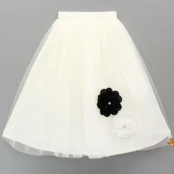 Outlet Black Artificial Flowers Embellished Top And Lehenga Ethnic Wear | Lehengas & Ghagras