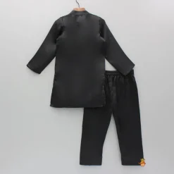 Clearance Black Embellished Kurta And Pant BOY Indian Ethnic Wear | Ethnic Sets